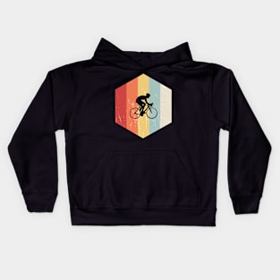 Cycling Retro Distressed Style Kids Hoodie